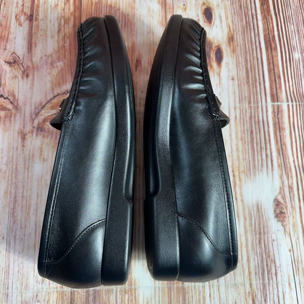 SAS Womens Sz 11WW Black Leather METRO Horsebit Tripad Comfort Loafer Shoe Flats - Picture 6 of 10
